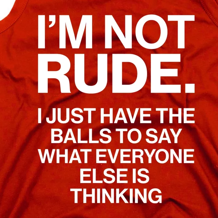 Funny Im Not Rude Tank Top