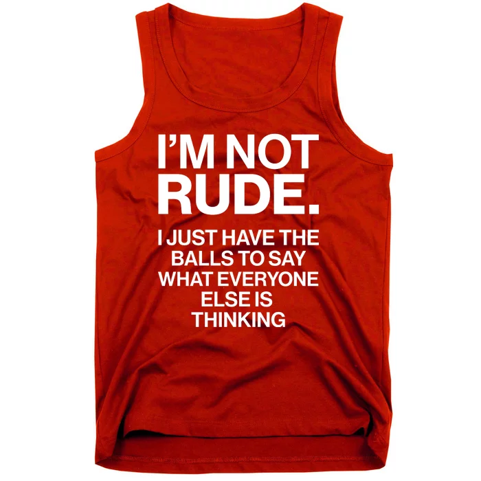 Funny Im Not Rude Tank Top