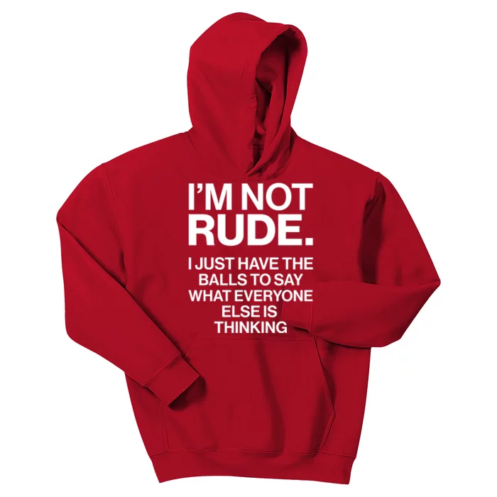 Funny Im Not Rude Kids Hoodie