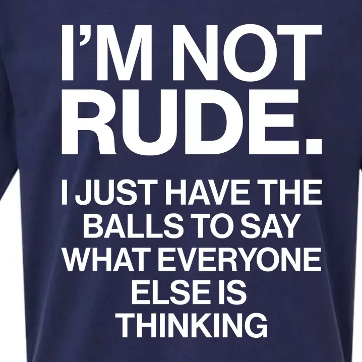 Funny Im Not Rude Sueded Cloud Jersey T-Shirt