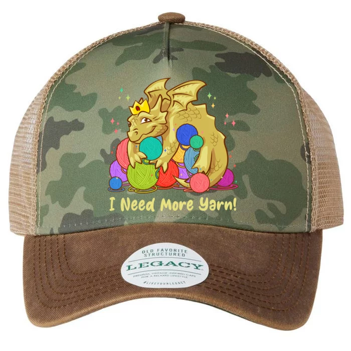 Funny I Need More Yarn Dragon Hoarding Yarn Legacy Tie Dye Trucker Hat