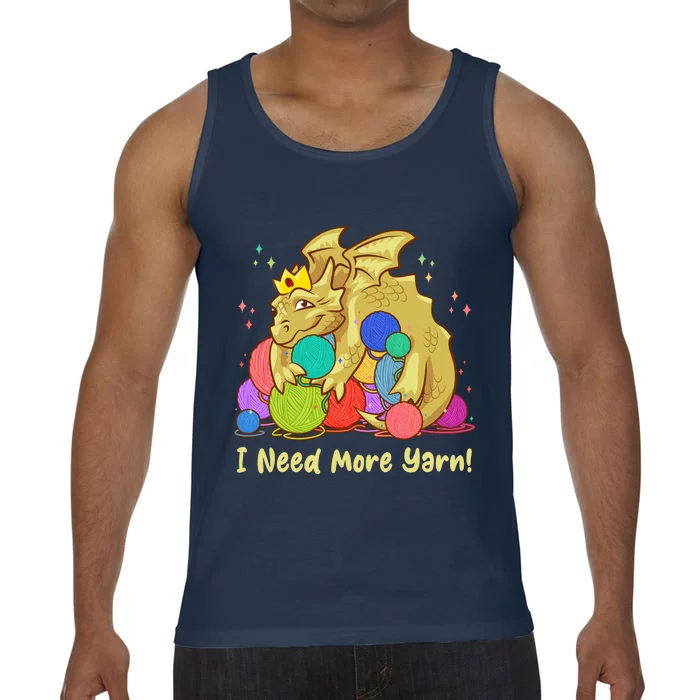 Funny I Need More Yarn Dragon Hoarding Yarn Comfort Colors® Tank Top