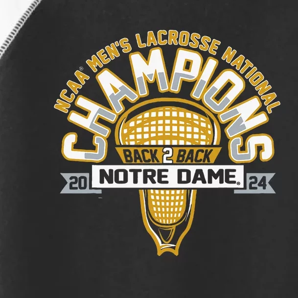 Fighting Irish National Champs Lacrosse Toddler Fine Jersey T-Shirt