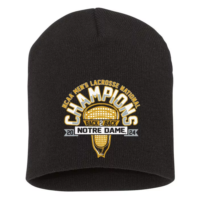 Fighting Irish National Champs Lacrosse Short Acrylic Beanie