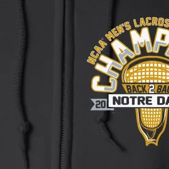 Fighting Irish National Champs Lacrosse Full Zip Hoodie