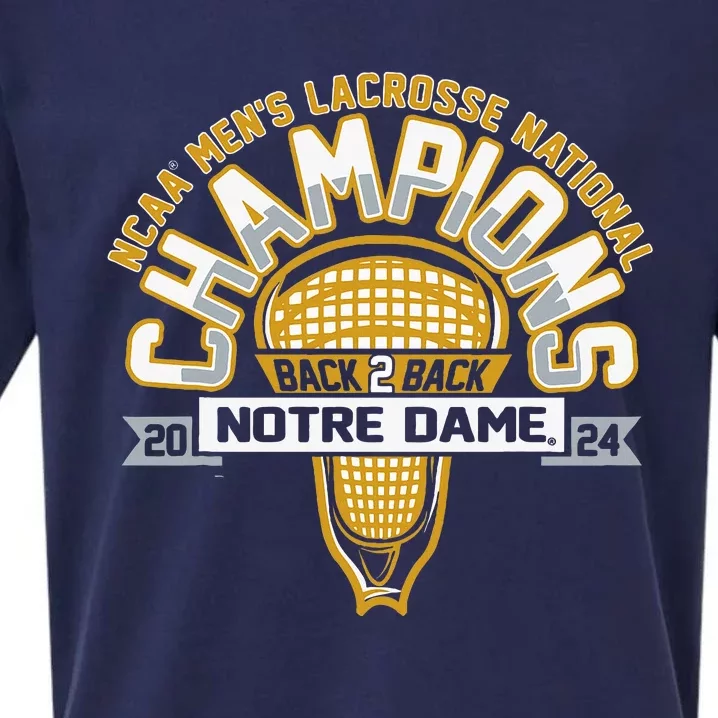 Fighting Irish National Champs Lacrosse Sueded Cloud Jersey T-Shirt