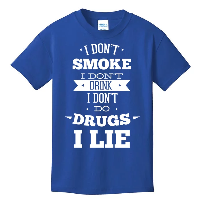 Funny I Never Smoke I DonT I Lie Ing Design Gift Kids T-Shirt