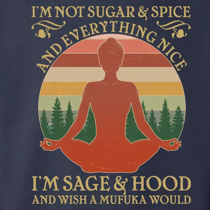 Funny I'm Not Sugar And Spice I'm Sage And Hood Toddler Hoodie