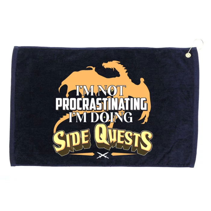 Funny I'm Not Procrastinating I'm Doing SIde Quest Dungeon And Dragons Fan Grommeted Golf Towel