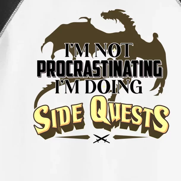 Funny I'm Not Procrastinating I'm Doing SIde Quest Dungeon And Dragons Fan Toddler Fine Jersey T-Shirt