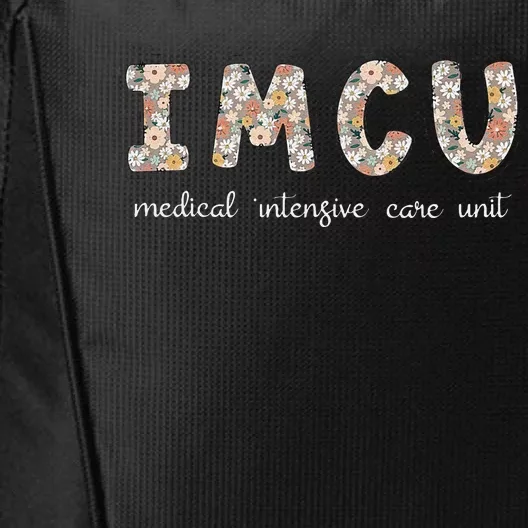 Floral Imcu Nurse Intermediate Care Unit Nurse Appreciation City Backpack