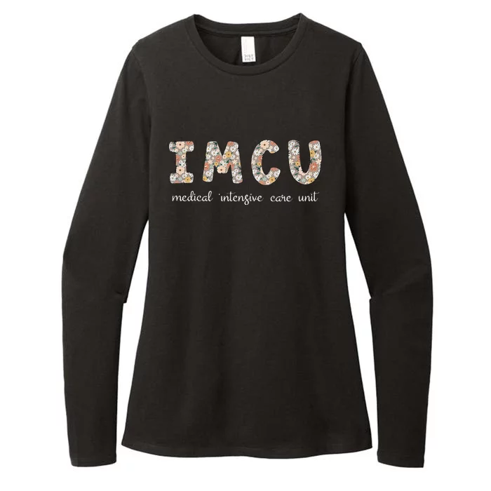 Floral Imcu Nurse Intermediate Care Unit Nurse Appreciation Womens CVC Long Sleeve Shirt