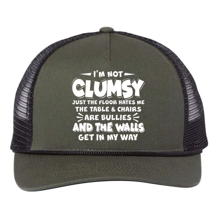 Funny I'm Not Clumsy Retro Rope Trucker Hat Cap