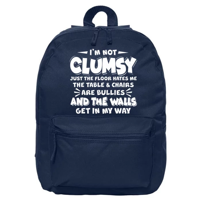 Funny I'm Not Clumsy 16 in Basic Backpack