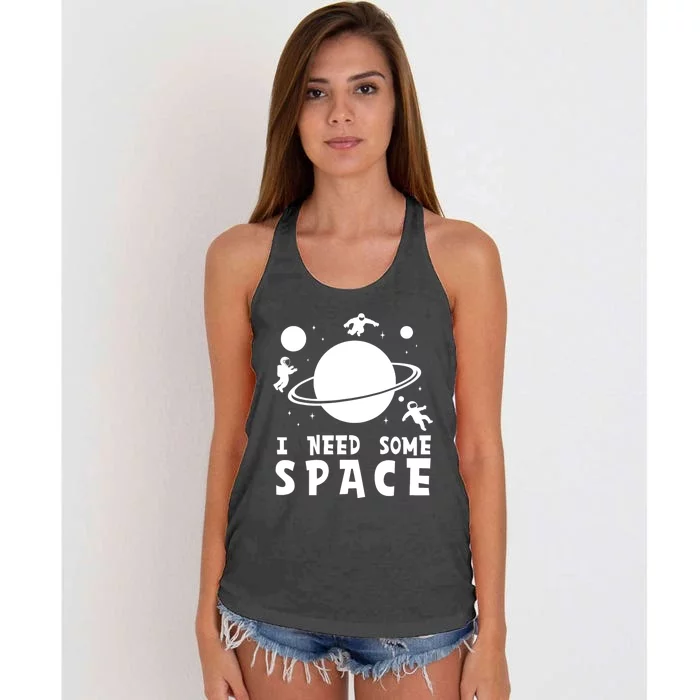 Funny I Need Some Space Kids Space Lover Space Women's Knotted Racerback Tank