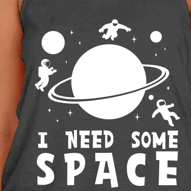 Funny I Need Some Space Kids Space Lover Space Women's Knotted Racerback Tank