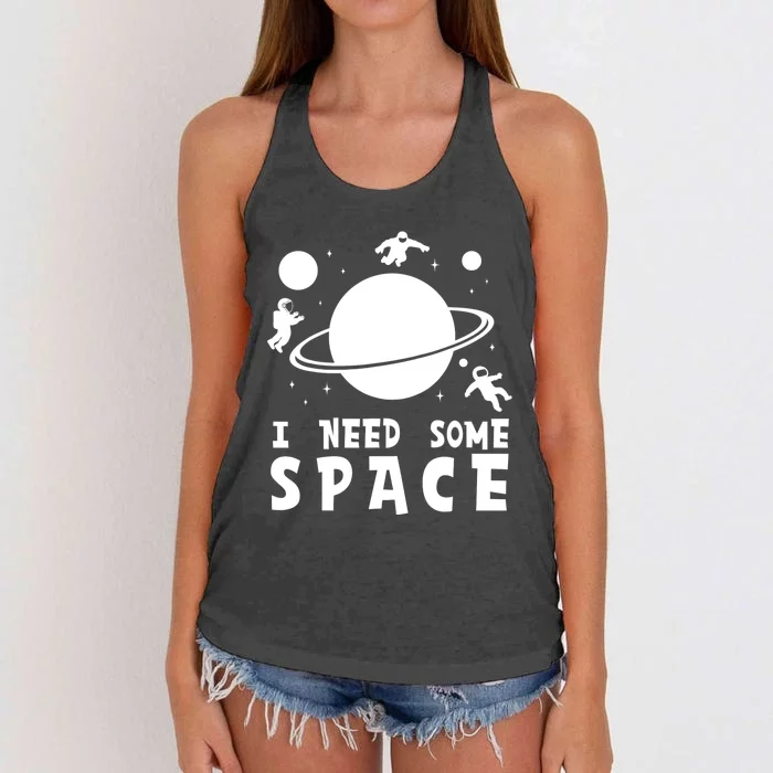 Funny I Need Some Space Kids Space Lover Space Women's Knotted Racerback Tank