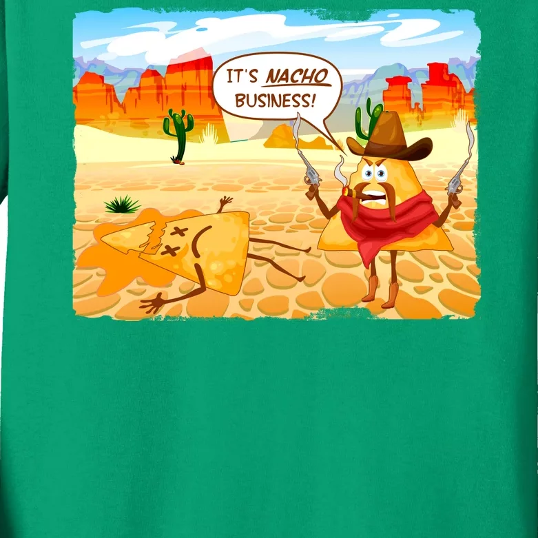 Funny It's Nacho Business Kids Long Sleeve Shirt