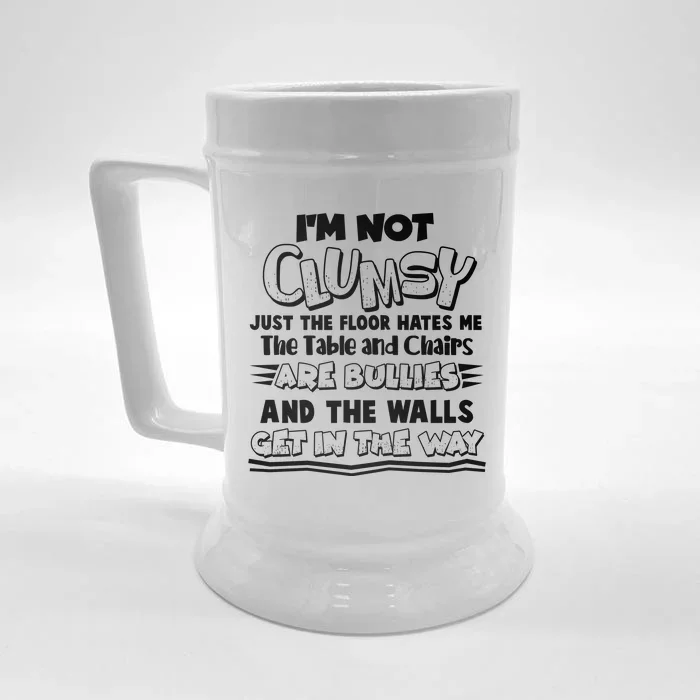 Funny Im Not Clumsy Front & Back Beer Stein