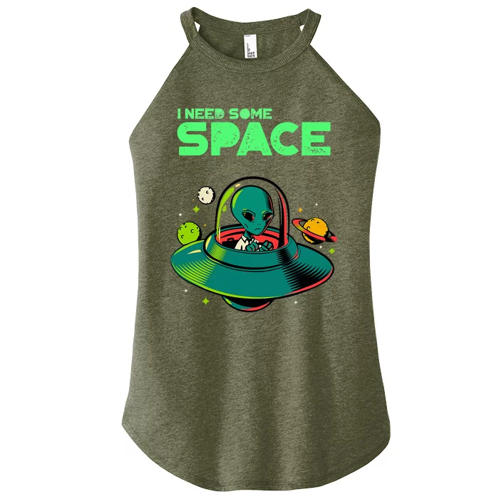 Funny I Need Some Space Mental Health Awareness Ufo Alien Women’s Perfect Tri Rocker Tank