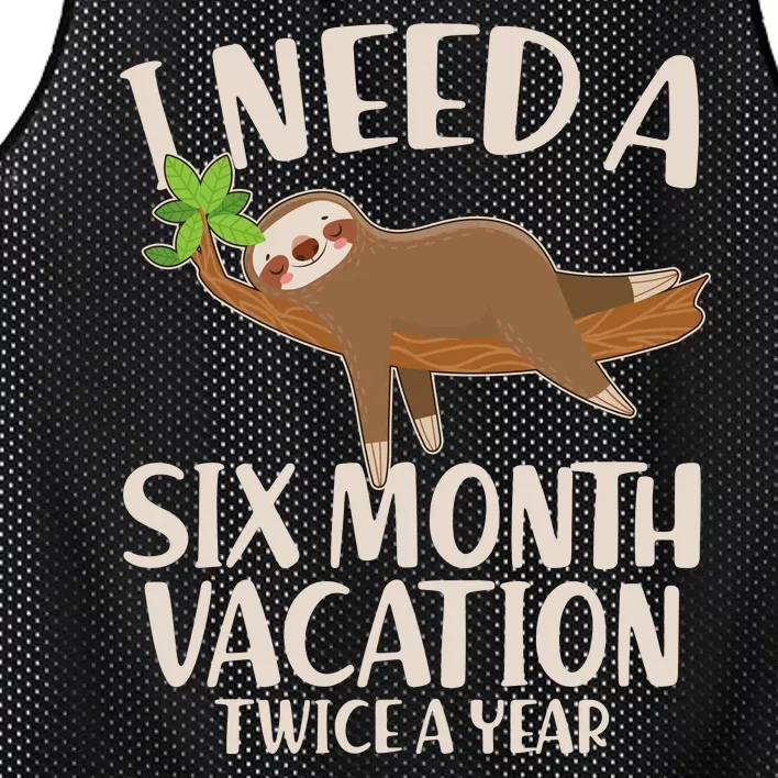 Funny I Need A Six Month Vacation Twice A Year Mesh Reversible Basketball Jersey Tank