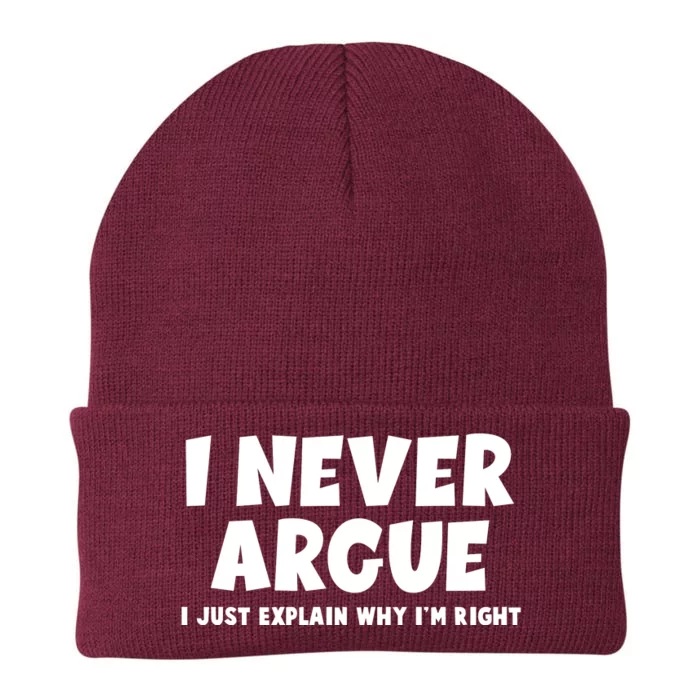 Funny I Never Argue I Just Explain Why Im Right Knit Cap Winter Beanie