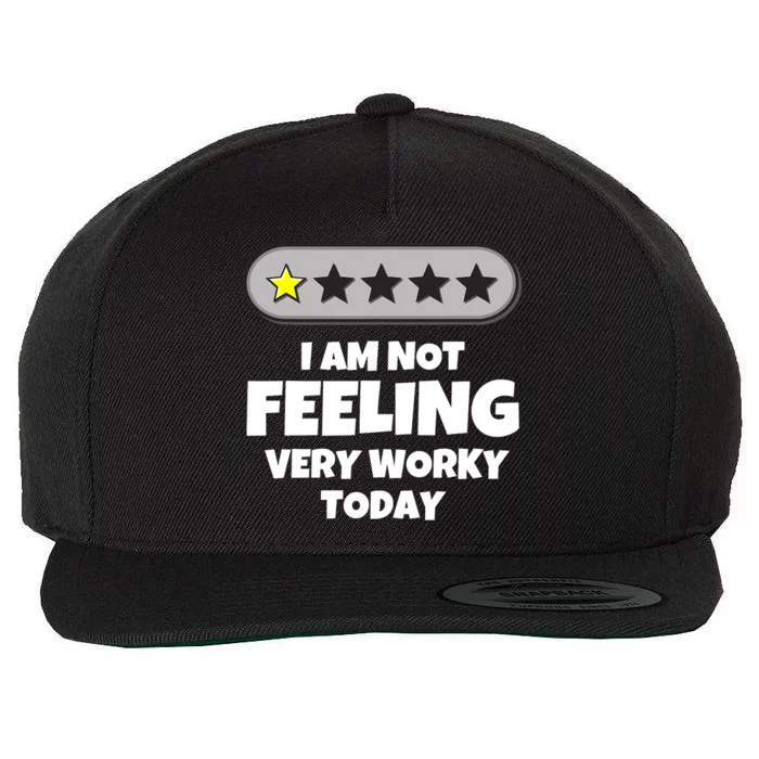 Funny I'm Not Feeling Very Worky Today Wool Snapback Cap