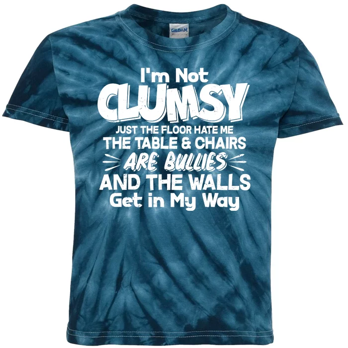 Funny I'm Not Clumsy Kids Tie-Dye T-Shirt