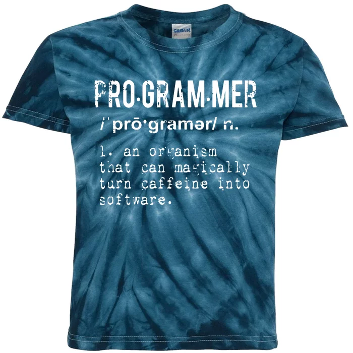 Funny IT Nerd Geek Programmer Definition Tee Kids Tie-Dye T-Shirt