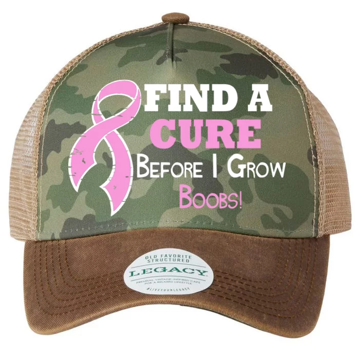 Find A Cure Before I Grow Boobs Legacy Tie Dye Trucker Hat