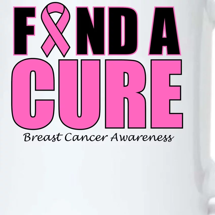 Find A Cure Breast Cancer Awareness Ribbon Black Color Changing Mug