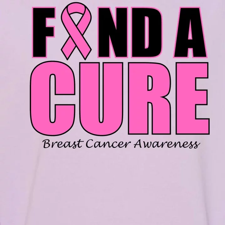 Find A Cure Breast Cancer Awareness Ribbon Garment-Dyed Sweatshirt