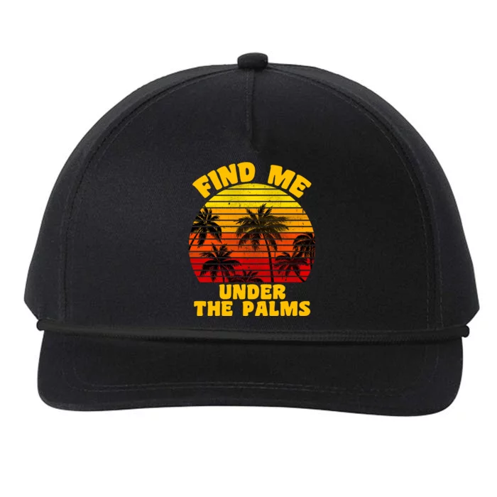 Find Me Under The Palms Snapback Five-Panel Rope Hat