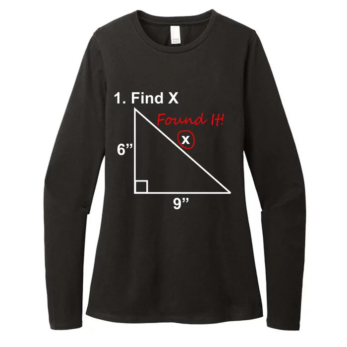 Find X Found It Funny Math School Womens CVC Long Sleeve Shirt