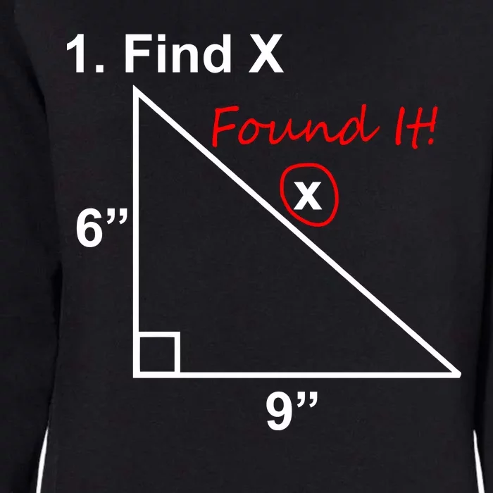 Find X Found It Funny Math School Womens California Wash Sweatshirt