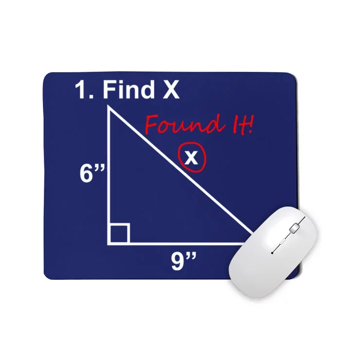 Find X Found It Funny Math School Mousepad