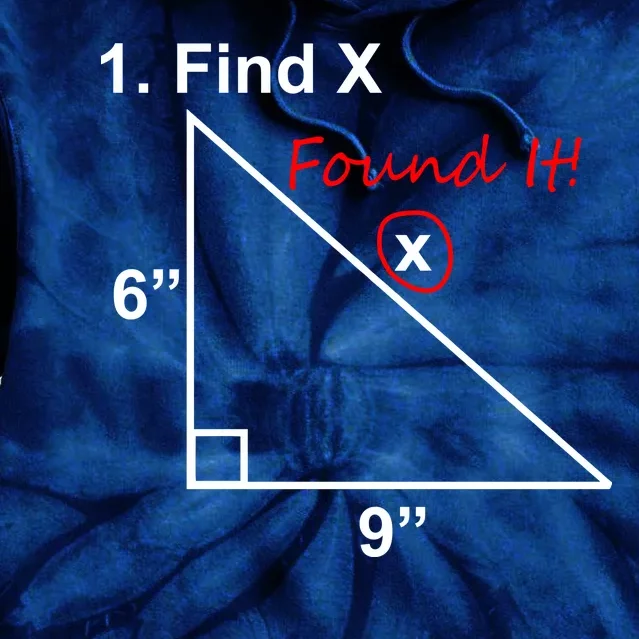 Find X Found It Funny Math School Tie Dye Hoodie