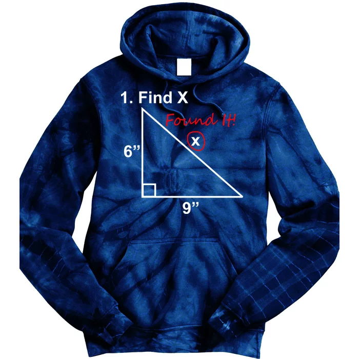 Find X Found It Funny Math School Tie Dye Hoodie