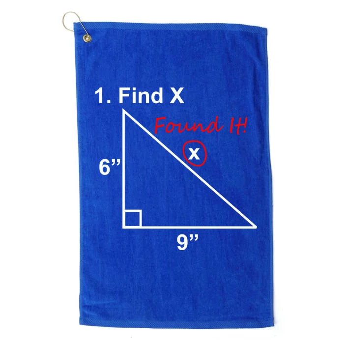 Find X Found It Funny Math School Platinum Collection Golf Towel