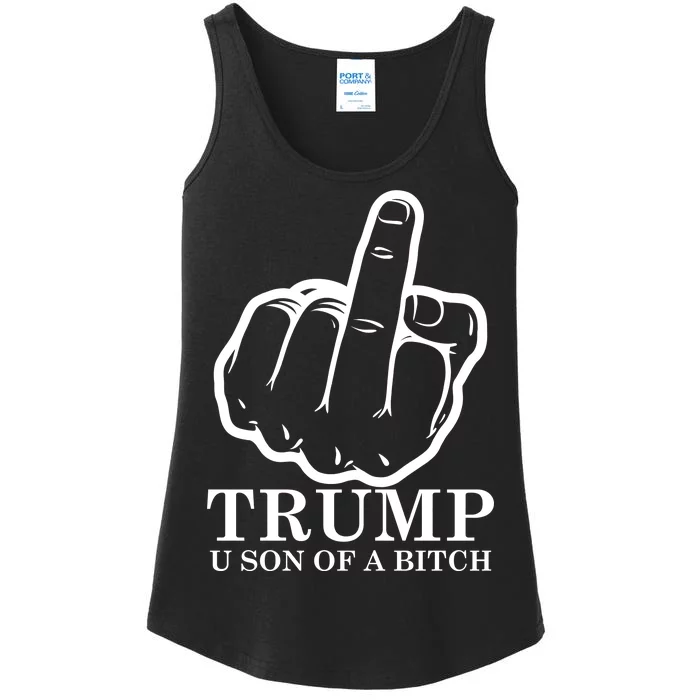 Finger Trump U Son of a B Ladies Essential Tank