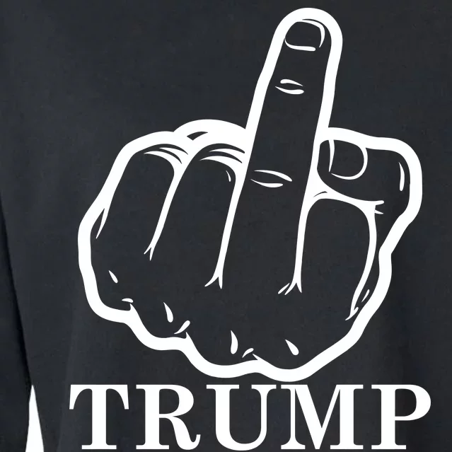 Finger Trump U Son of a B Cropped Pullover Crew