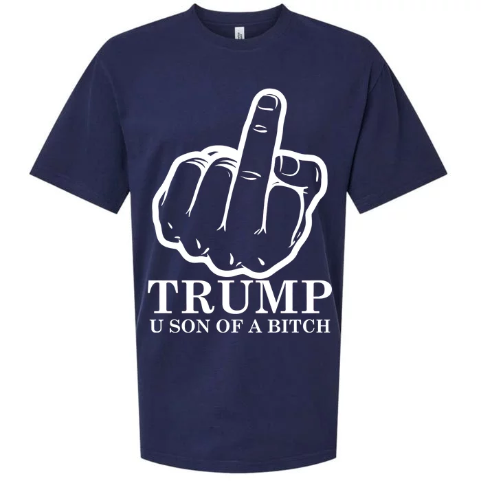 Finger Trump U Son of a B Sueded Cloud Jersey T-Shirt