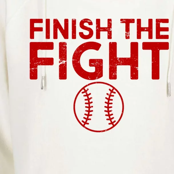 Finish The Fight Washington Baseball Womens Funnel Neck Pullover Hood