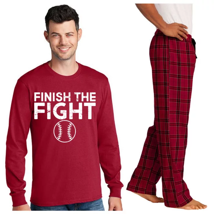 Finish The Fight Washington Baseball Long Sleeve Pajama Set