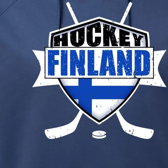 Finland Hockey Team Shield Performance Fleece Hoodie