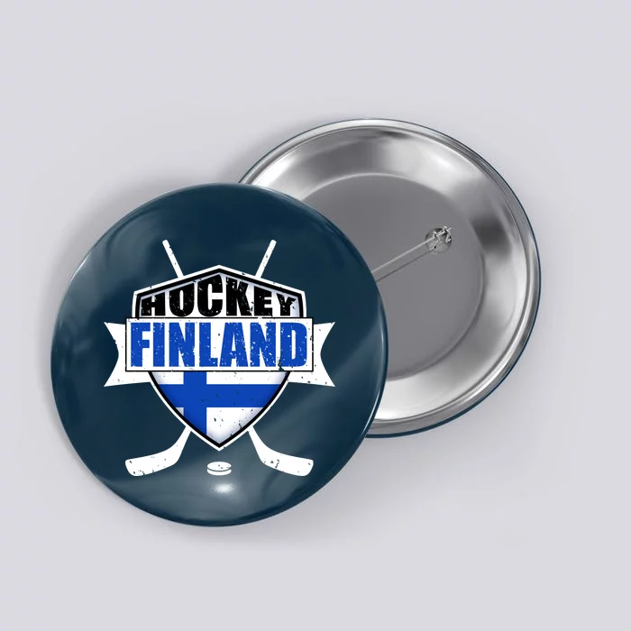 Finland Hockey Team Shield Button