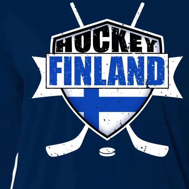 Finland Hockey Team Shield Cooling Performance Long Sleeve Crew