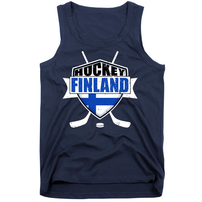 Finland Hockey Team Shield Tank Top