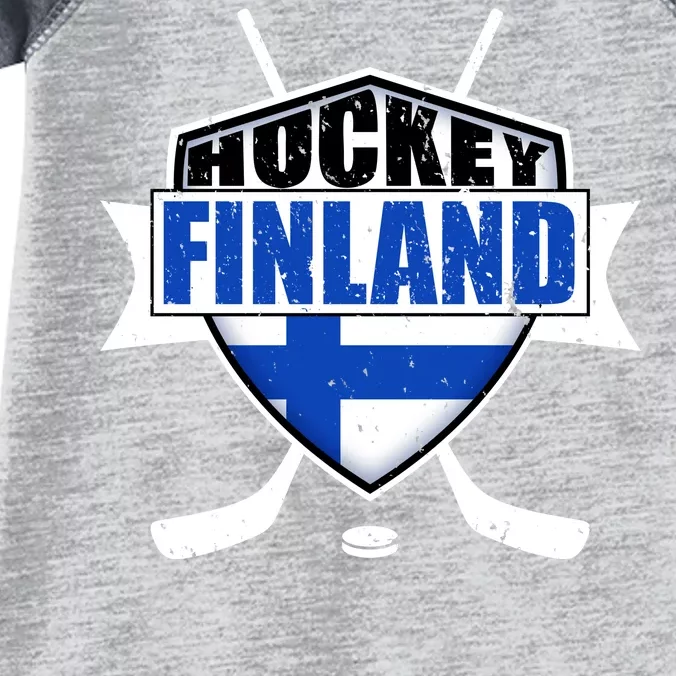 Finland Hockey Team Shield Infant Baby Jersey Bodysuit