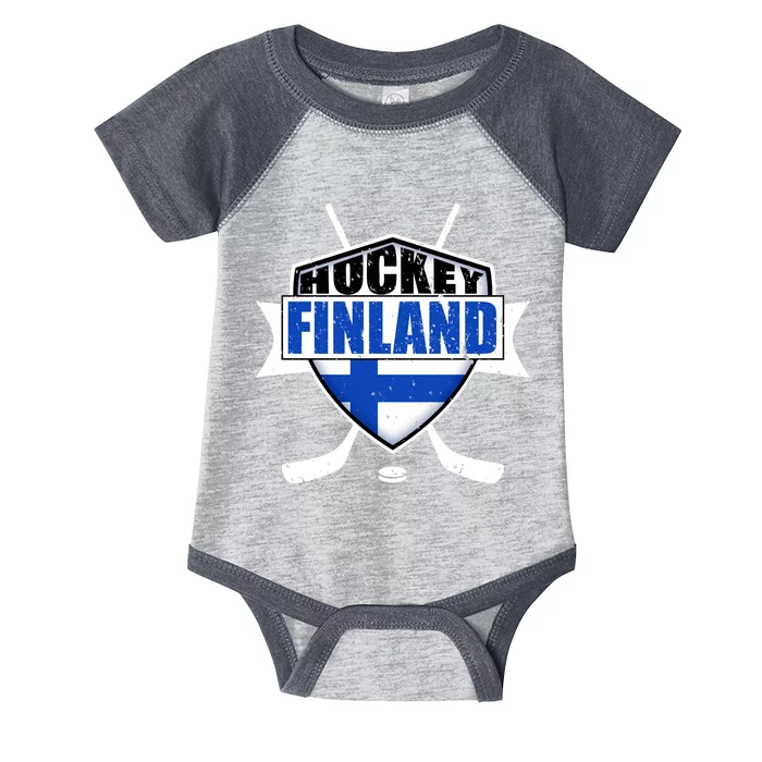 Finland Hockey Team Shield Infant Baby Jersey Bodysuit